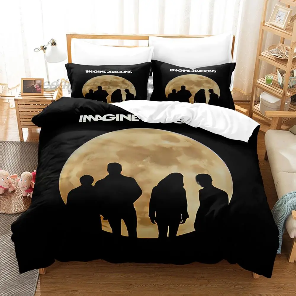 Imagine Dragons Bedding Set Single Twin Full Queen King Size Bed Set Aldult Kid Bedroom Duvetcover 18 - Imagine Dragons Shop