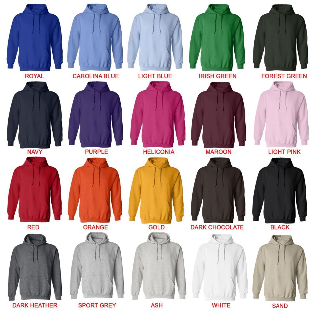 hoodie color chart - Imagine Dragons Shop